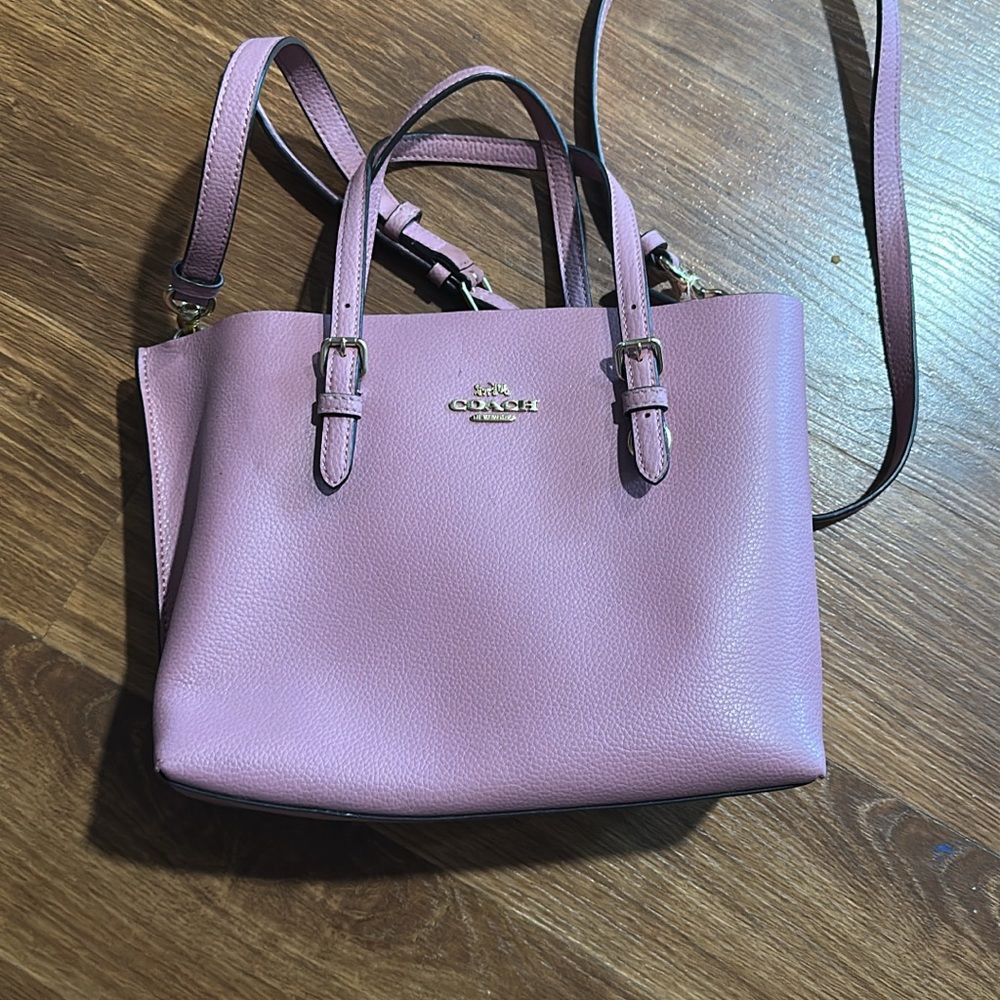 Coach Pink Saffiano Leather Tote